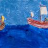 wyróżnienie „Burza na morzu” Gabriela Nowak, lat 8, Przemyśl, op. Anna Lula